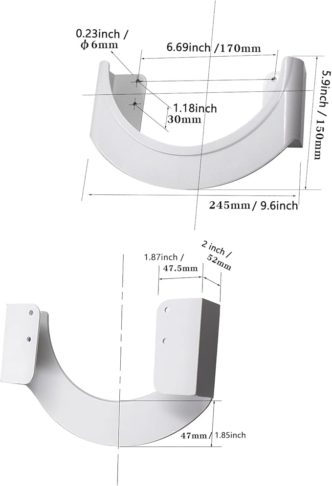 Hard Hat Rack 2 Pcs, Hard Hat Storage Rack Hard Hat Helmet Holder,Hard Hat Placement Hanging Rack for Workshop Office Living, Only Fits Helmets with Brims (Simple style)