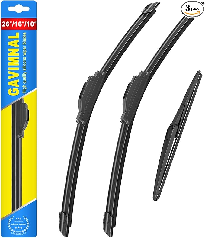 Gavimnal® 26"+16"+10" Windshield Wiper Blades Replacement For Toyota Rav4 2013 2014 2015 2016 2017 2018,All-Season Front Rear Wiper Blades(Set of 3)