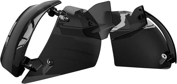 Side Wings Wind Air Deflector Fairing Fit for Harley 2024-2026 CVO Road Glide ST FLTRXSTSE 2024-2026 Road Glide FLTRX 2023-2025 CVO Road Glide FLTRXSE (Black)