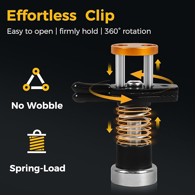 NOEVSBIG Magnetic Helping Hands Clamp Metal Adjustable Third Hand Soldering Holder Stand For Small Electronics, Hobby DIY Craft, PCB Repair, Precise Work, Exclusive Dual-Head Ultra-Grip