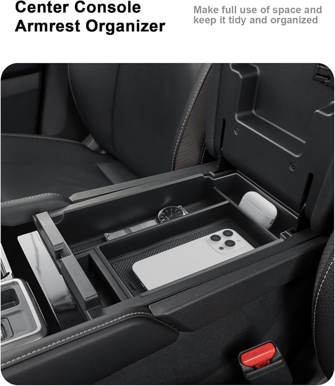 Organizer Set For 2022-2025 Nissan Pathfinder - 3 Pcs Armrest Box Storage Tray + Lower Center Console Organizer Tray + 9-Inch Behind Screen Organizer For 2022-2025 Pathfinder(SL/Platinum) Accessories