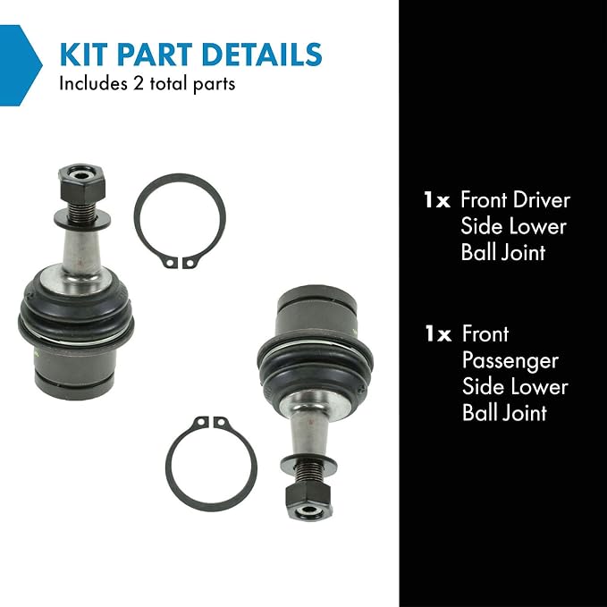 TRQ Front Lower Ball Joint Set Compatible with 2005-2023 Chrysler 300 2008-2022 Dodge Challenger 2006-2023 Charger 2005-2008 Magnum