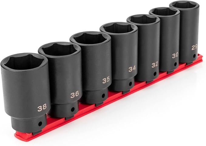 TEKTON 1/2 Inch Drive Axle Nut Impact Socket Set, 7-Piece | SID92101