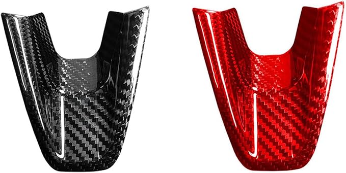 Compatible with Genesis G70 2019-2025 Accessories, Real Carbon Fiber Car Steering Wheel Lower Trim Cover - Lightweight, Scratch-Resistant, Quick DIY Fit, Luxury Interior Upgrade Accessory (Black)