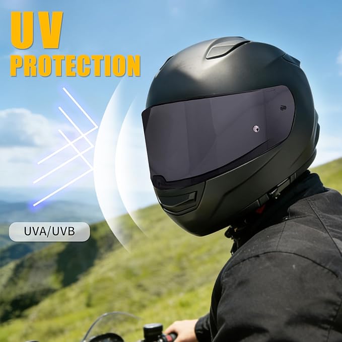 Helmet Visor Shield for SEDICI Strada II and Strada 3 /FF397/FF801 Motorcycle Helmets Visor (Black)