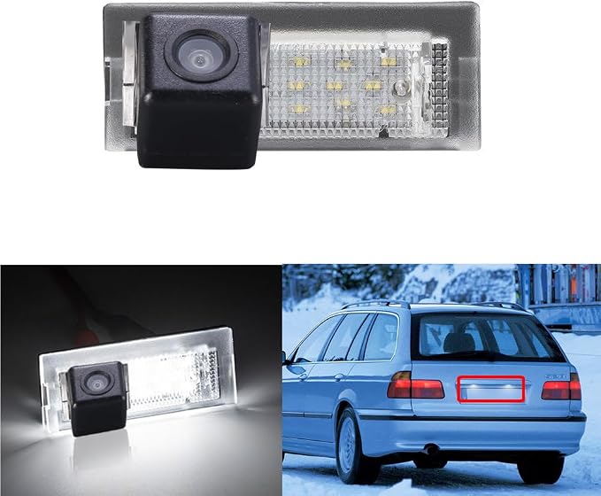 HD Waterproof car Rear View Back up Vehicle Camera Parking Reverse for BMW 5er E39 525i 525iT 528i 530i 540iT Wagon 520i 535i OEM：51137051529 Night Vision Waterproof
