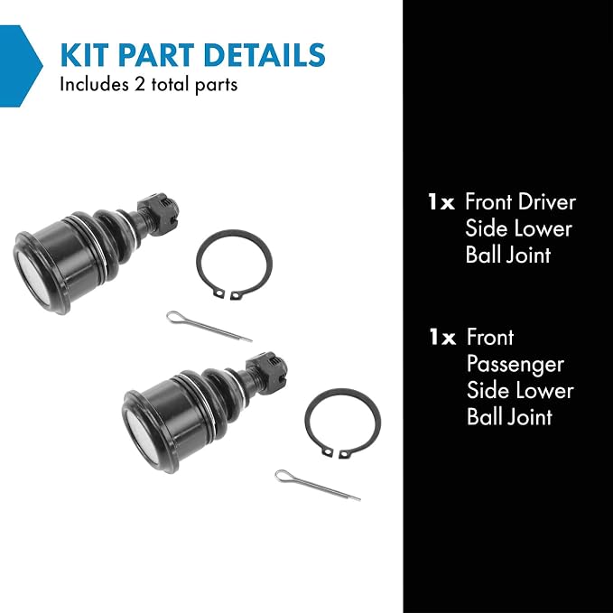 TRQ Front Lower Ball Joint Set Compatible with 1996-2007 Ford Taurus 1995-2002 Lincoln Continental 1996-2005 Mercury Sable