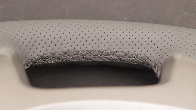 Loncky Leather Steering Wheel Cover for Chevrolet 2008-2013 Silverado 1500 /Silverado 2500 3500/2007-2014 Tahoe/2007-2014 Suburban 1500/2007-2013 Avalanche 1500/2009-2015 Traverse/Express