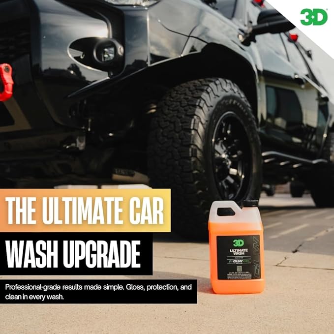 3D Ultimate Wash 64 Oz – pH Neutral Car Wash Soap with Ultra Foam – Scratch-Free, High-Foaming Car Soap for Paint Protection – Safe for All Finishes