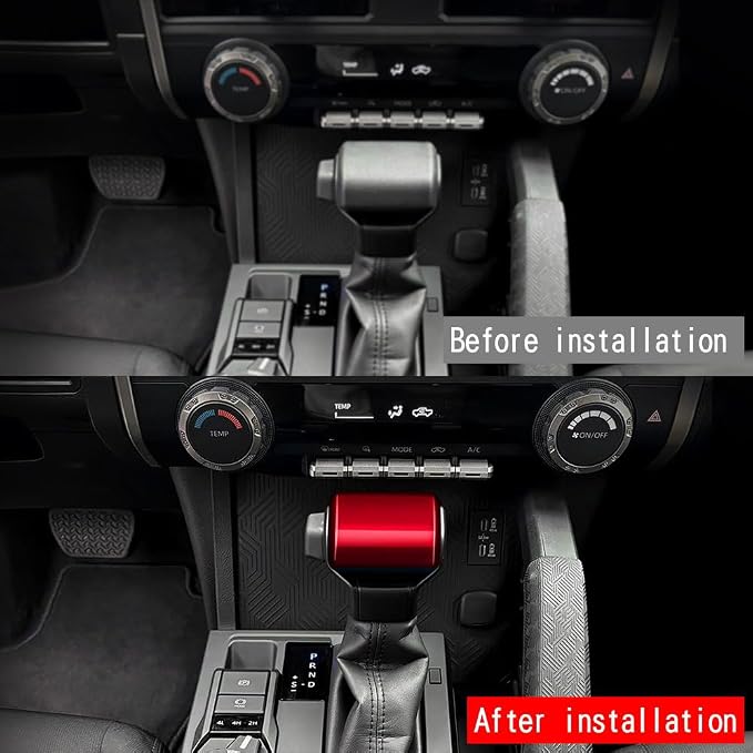 for Toyota Tacoma 2024+ 4Runner 2025+ 14" Screen Gear Shift Knob Head Cover & Air Conditioner Knob Cover