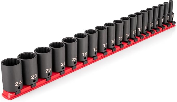TEKTON 3/8 Inch Drive Impact Socket Set, 19-Piece | SID91119
