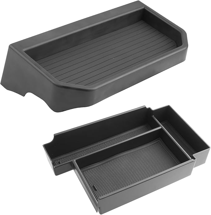LUWU for 2025 Pathfinder Center Console Tray Set 2022 2023 2024 2025 Nissan Pathfinder SL/Platinum/Rock Creek Accessories Dashboard Storage Tray Armrest Console Organizer 2-Pack