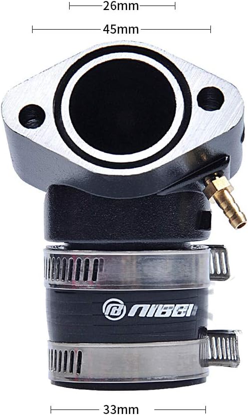 NIBBI Racing Parts Original Replacement High Performance Speed Modified Carburetor Kit PE26MM GY6 Curved Pipe Throttle Cable High Flow Air Filter 48MM Fit GY6 Engine Scooter 100CC 125CC 150CC