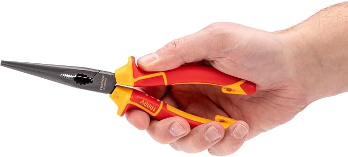 TEKTON 8 Inch Insulated Long Nose Pliers | PVG10008