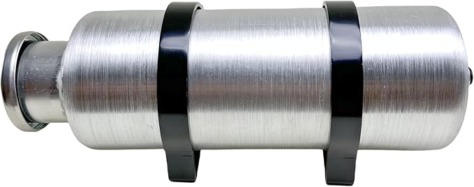 JSD 0.48 Gallon 4” x 10" Aluminum Vertical Small Gas Tank Fuel Cell Tank 1/4" NPT Outlet