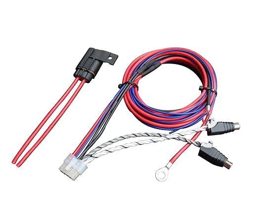 10-pin Power Speaker RCA Harness Plug Compatible with Kicker Hideaway (HS8) 11HS8 46HS10 BassStation PT8 PT10 PH12 PHD12 PT250 Fuse 12AWG Power and Ground Wire