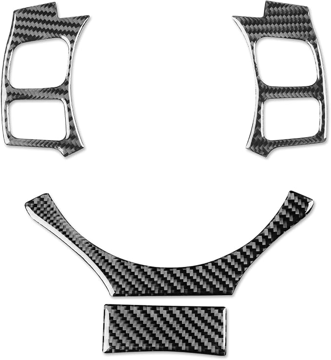 Soft Carbon Fiber Car Interior Steering Wheel Set 4/Piece Decorative Sticker for Lexus RC300 350 200T 15-24 Carbon Fiber Interior Accessories