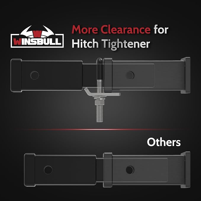 2 Inch Receiver Hitch Extender with 8 Inch Hitch Extension Length Provides More Clearance from Spare Tire and Tailgate