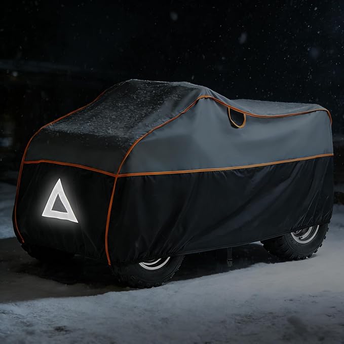 Specialized Hail Protector ATV Cover, Multi-Layered ATV Hail Blankets Protector Cover with 5mm Thick High Density EVA Cushioning Foam Pad and Reflective Stripes, 96(L) x 48(W) x 50(H) in