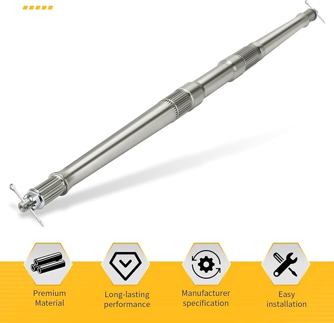 M MATI Rear Axle Shaft with Nut for Yamaha YFZ450 2004-2005 5TG-25381-00-00 90171-14037-00
