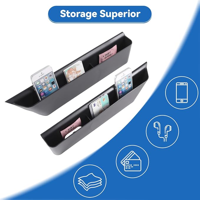 Car Shifter Storage Box, Gear Shift Console Side Tray Organizer Compatible with Land Rover Range Rover Vogue L460 2023-2026 Interior Storage Accessories (Left+Right)