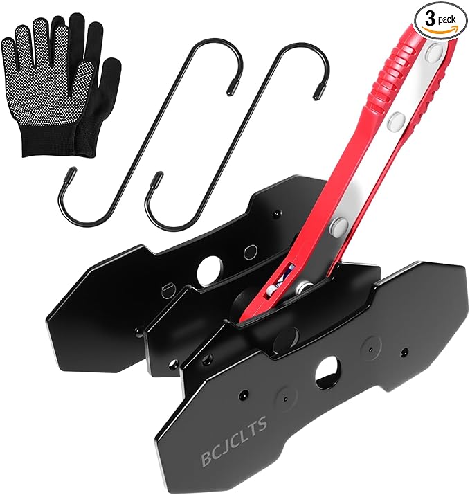 Brake Tools, Brake Caliper Compression Tool, Brake Caliper Tool, Caliper Piston Compressor Tool with 2 Heavy-Duty Caliper Hooks, Car Disc Brake Repair (Large Size red)