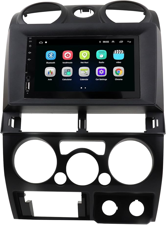 Double Din Dash Radio Trim Kit for Isuzu D-Max MU-7 Chevrolet Colorado Installation Bezel 9 Inches (2006-2012 Black)