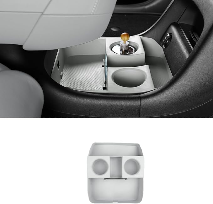 Compatible with 2026 Hyundai Palisade Center Console Organizer Compatible with Hyundai Palisade 2026 Accessories Console Tray, Console Armrest Stoage Box Cup Holder (7-Seat)-Gray