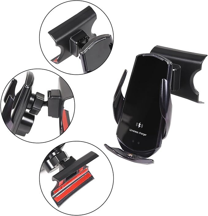 HAPPYHORSE Car Phone Mount Compatible with Fiat 500 2016-2023，Car Center Console Mobile Phone Bracket Phone Holder Phone Mount Mount with Self-Adhesive Base Accessories (Style D)