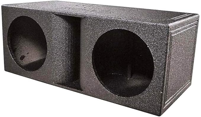 Q Power QBomb Dual Vented Horn Ported Subwoofer Box Finished with Bed Liner