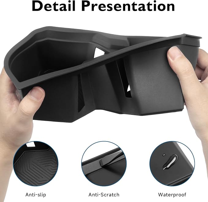 BIBLOZ Cup Holder Insert Compatible with Toyota 4Runner 2025 2026 Accessories Silicone Material Center Console Cup Holder Protector Organizer