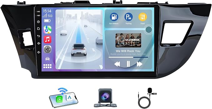 8 Core 32G ROM Car Radio for Toyota Corolla 2014 2015 2016: Upgrade Android 13 Head Unit with 1280 * 800 HD Touchscreen Stereo Carplay Android Auto 5G WiFi Bluetooth 1080P Backup Camera GPS FM