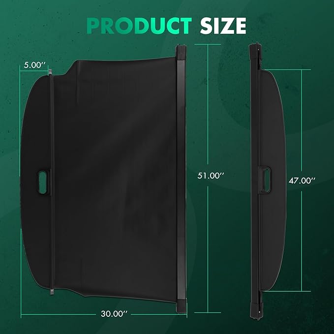 SCITOO Cargo Cover for 2015-2018 Fit for Land Rover for Discovery Sport 2.0L Retractable Rear Trunk Cargo Shade Luggage Security Cover Shielding Waterproof