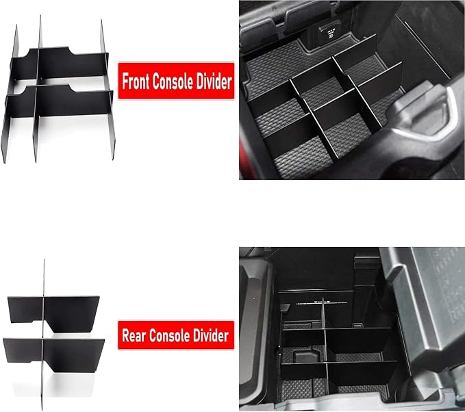 Jaronx Compatible with Dodge Lower Center Console Organizer And Glove Box Organizer For RAM 1500 2500 3500 2019-2022, (WILL NOT FIT FOR Tradesman,Classic, Longhorn or Limited Models)