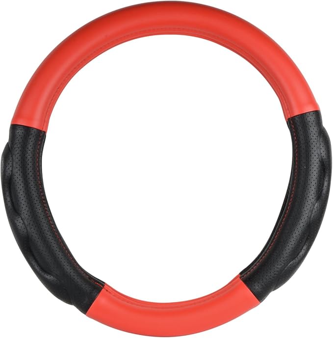 GG Grand General 54053 Matte Red w/black comfort pads Deluxe Plus Series 18” Heavy Duty Steering Wheel Cover