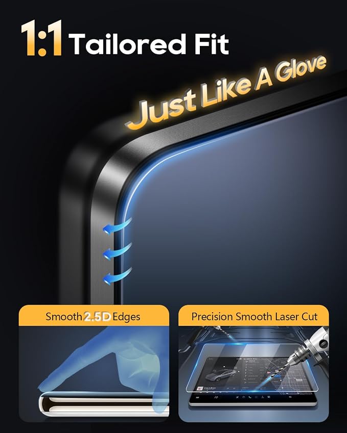 LFOTPP [2-Pack] Anti-Glare Screen Protector (15.4" & 8") for 2024-2026 Tesla Model 3 Highland & 2025-2026 Model Y Juniper, Fit Standard 15.4", Not fit Refreshed 16" Screen