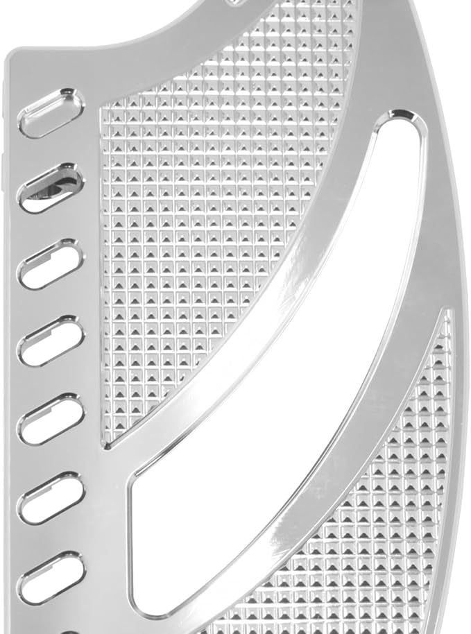 Motorcycle Floorboards CNC Tomahawk Footboards Footpegs Fit for Harley Touring Electra Street Glide Road Glide Softail Dyna (Driver Floorboards(Chrome))