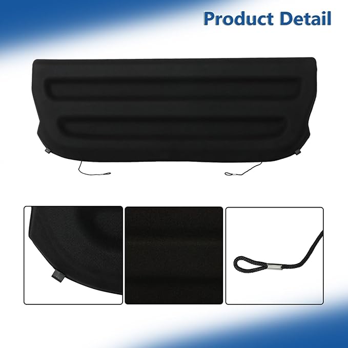 Silscvtt Non Retractable Cargo Cover Shade Tonneau Cover Replacement for Honda Fit 2015-2019 Black