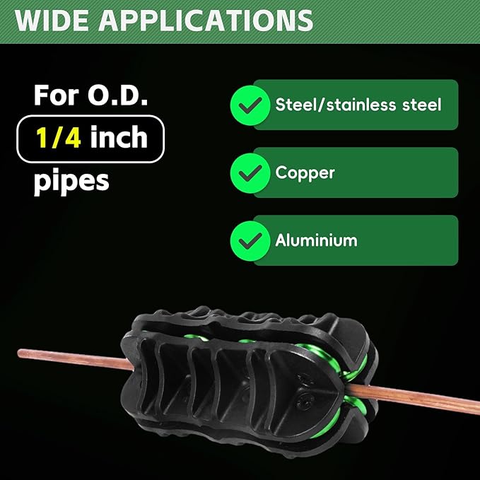 Handheld Tubing Straightener, 1/4 Inch O.D. Manual Tube Straightening Tool for Brake Line Fuel Line Copper/Aluminum/Steel Coils(1/4 Inch)
