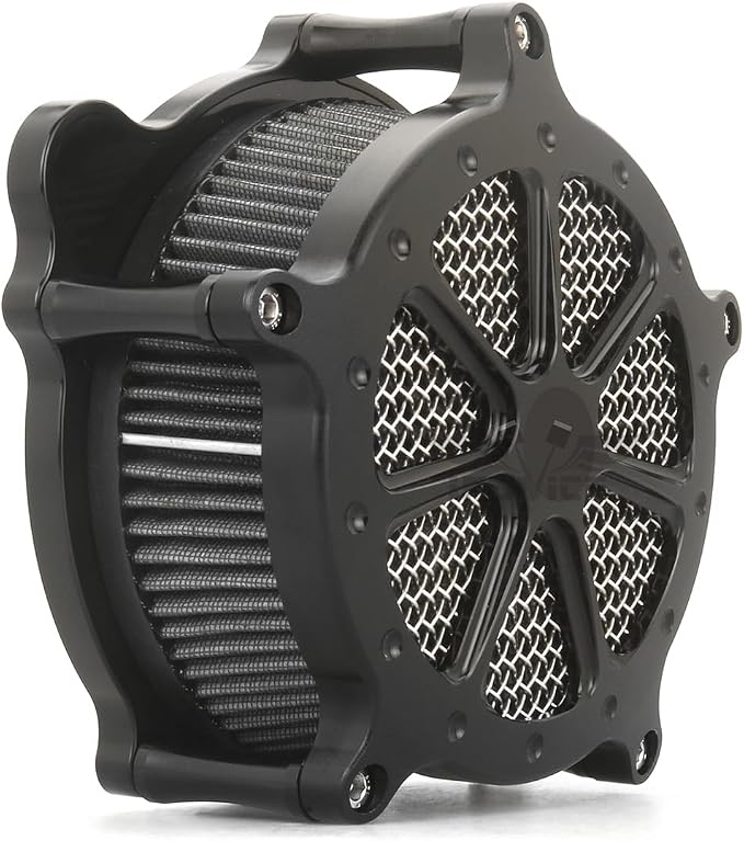 For harley air cleaner filter Sportster Softail Touring street road king glide Dyna for harley davidson air intake filters (Black Speed 7 style -gray filter, C-For Touring 08-16, Softail 16-17)