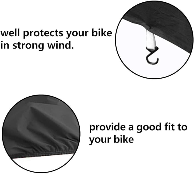 WinPower Indoor Motorcycle Cover Stretch Elastic Dustproof Covers for Motorbikes, 104 x 41 x 49 inches