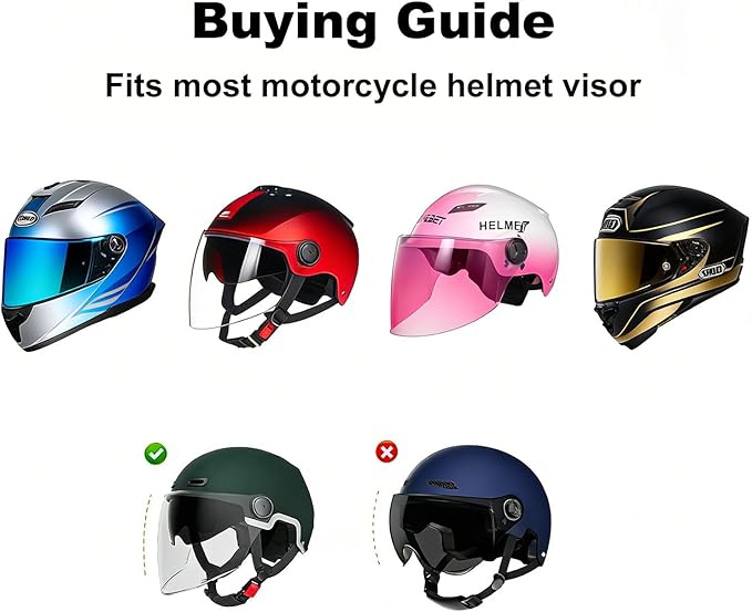 Universal Motorcycle Helmet Visor Anti-Fog Film & Rainproof Film - 2 PCS Large Version for Motorcycle Helmet Lens, Ultra HD Helmet Shield Films, Easy Installation without Glue Residue