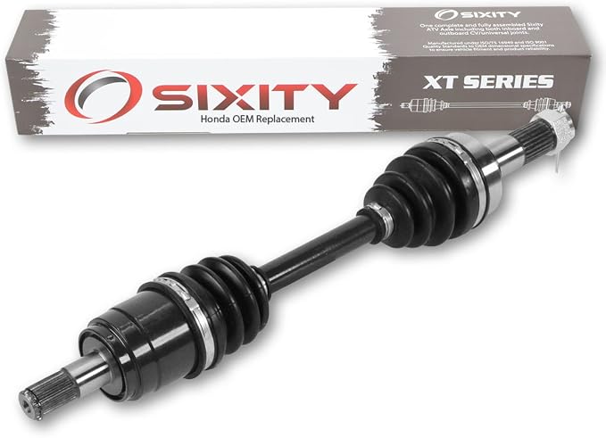 Sixity XT CV Axle for Honda 44350-HR3-A21 44220-HR3-A21 44350-HR3-A22 | 44220-HR3-A21. Complete axle assembly with a 5140 chrome steel shaft, inboard and outboard CV joints, fully assembled
