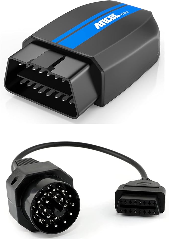 ANCEL BD300 with 20pin Female Adapter Bluetooth fits for BMW Full Systems Diagnostic Scan Tool Car Battery Registration Oil Light Service Automotive OBD2 Scanner OBDII Code Reader for All Vehicle