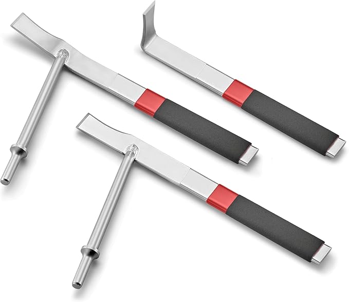 3 Pc Seam Buster Tool Kit, Straight, 30° and 90° Spot Weld & Seam Splitter Set, Air Hammer Compatible Panel Separation Tools for Auto Body Repair