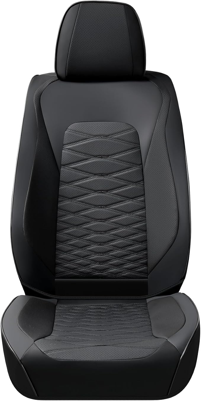FLORICH Car Seat Covers Front Seat, Leather Seat Covers for Cars, Waterproof Car Seat Protector Breathable, Front Seat Covers for Cars, Automotive Seat Covers Universal Fit for Most Cars SUV Truck
