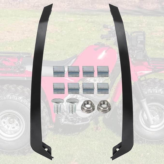 for 1985-1987 Honda Big Red 250 ATC250ES Rear Fender Molding Guards Pair - TPU Material Replace for 80113-HA0-013 80114-HA0-013