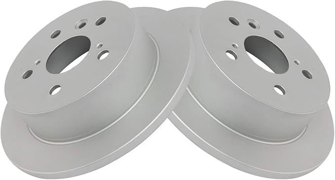 TRQ Rear Brake Rotor Set Coated Compatible with 2002-2003 Lexus ES300 2004-2006 Lexus ES330 2005-2007 Toyota Avalon 2002-2006 Toyota Camry 2004-2008 Solara