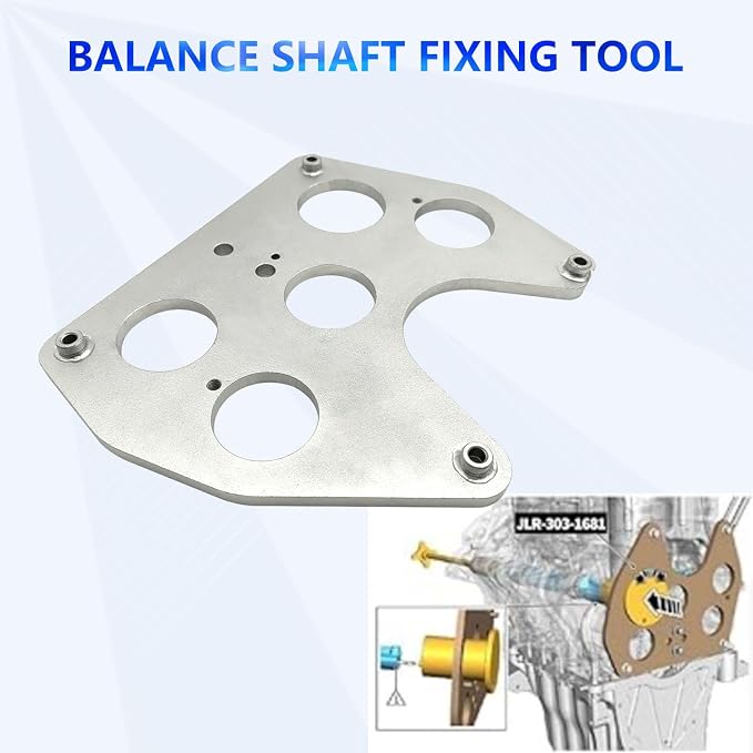 Balance Shaft Removal and Installation Tool Kit for Jaguar Land Rover AJ200 2.0L Diesel Engine Evoque PT204 Petrol Engine - Oil Pump Sprocket Holding Tool, JLR-303-1681