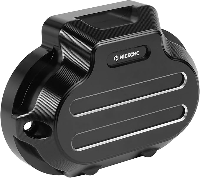 NICECNC Black Transmission Side Cover Aluminum Compatible with Harley Electra Glide Standard FLHT 2017-2020, CVO Road Glide FLTRXSE 2017-2020, Replacement for 25800057, See Fitments